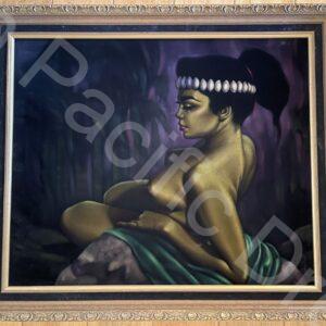 Reclining Nude, Samoa, Ralph Burke Tyree, oil on velvet 1962