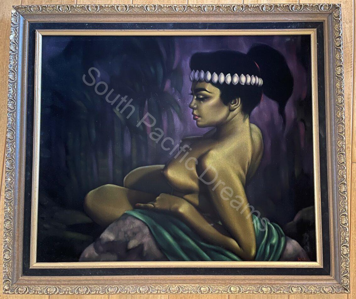 Reclining Nude, Samoa, Ralph Burke Tyree, oil on velvet 1962