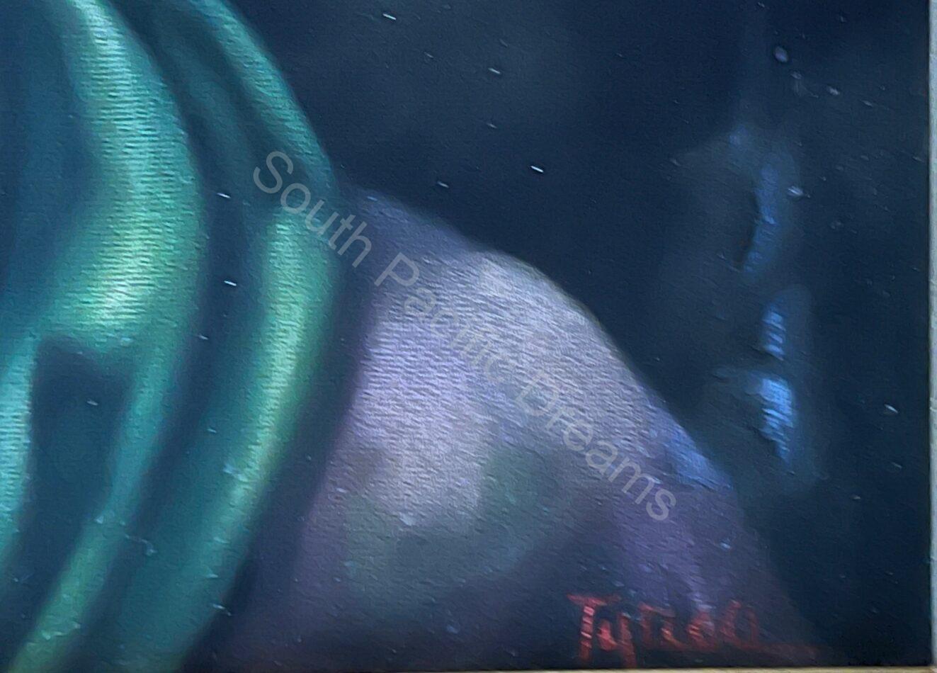 Reclining Nude, Samoa, Ralph Burke Tyree, oil on velvet 1962 - Image 4