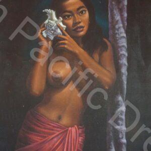 Wahine with Conch Shell, Ralph Burke Tyree