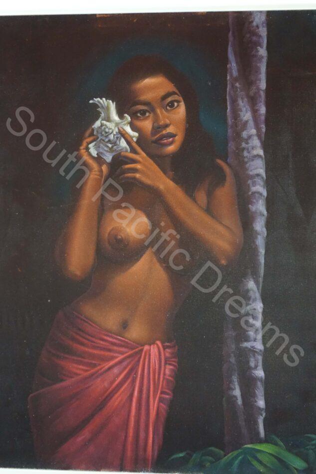 Wahine with Conch Shell, Ralph Burke Tyree